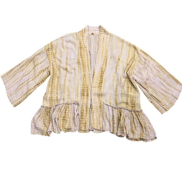 Free People Sasha Kimono Belted Gauzy Top, Lavender Tan, XS/S - Picture 11 of 13